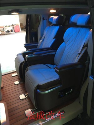 別克GL8改中排航空座椅后排沙發床裝車圖片
